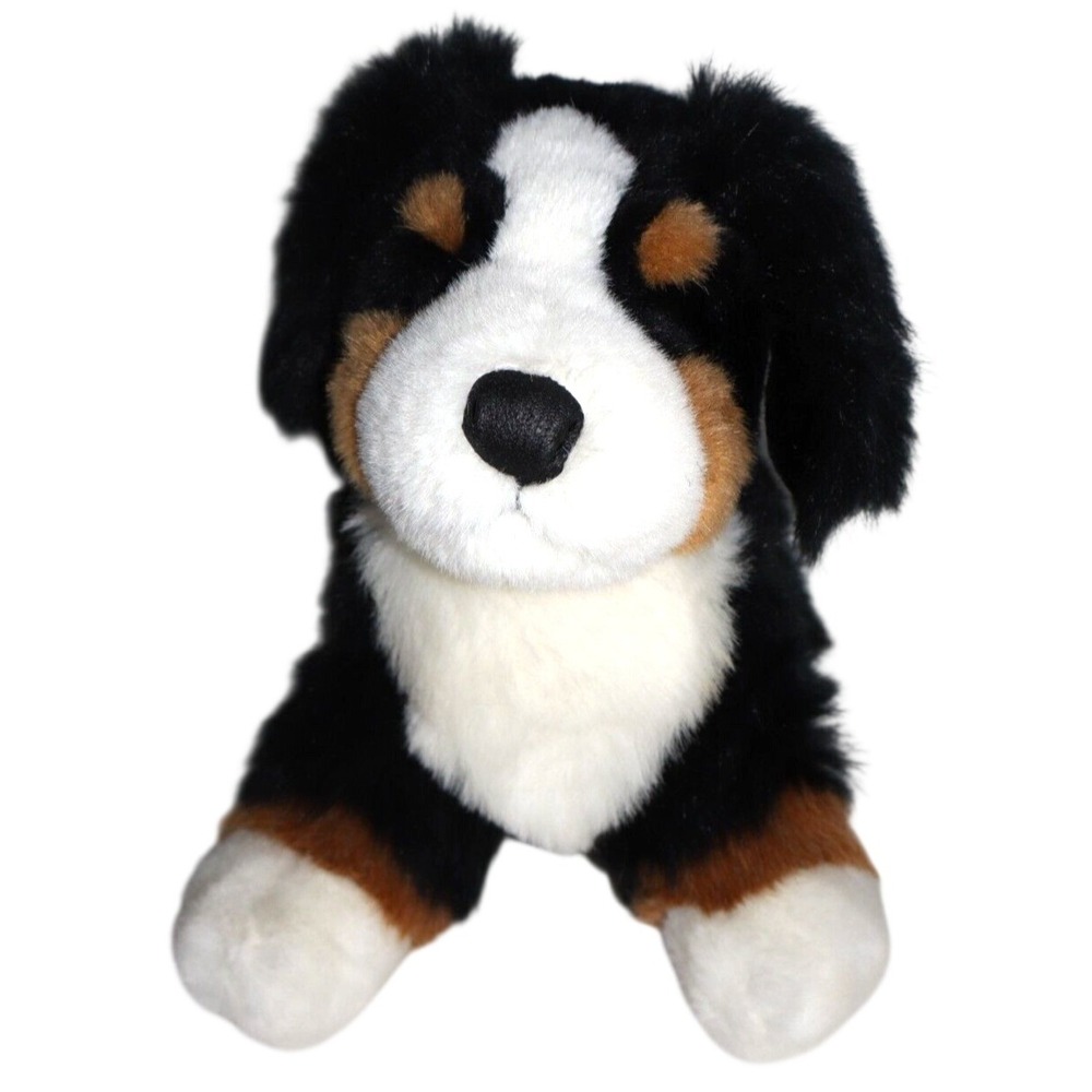 CHOSUN Stuffed Plush Black Brown Off White Bernese Mountain Dog Made in Korea